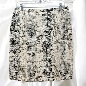 Valerie Bertinelli Pencil Skirt Animal Print Career Office Wear‎ Woman 10 Lined